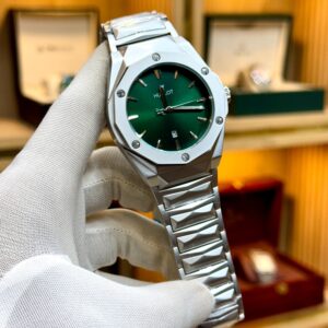 HB DATE WORKING ( SILVER CHAIN WITH GREEN DIAL)