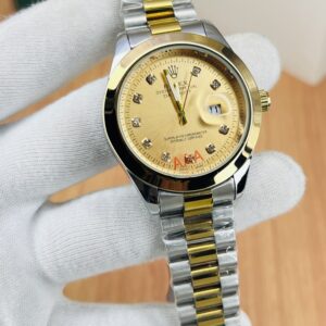 R DATE WORKING (TWO TONE CHAIN WITH YELLOW DIAL)