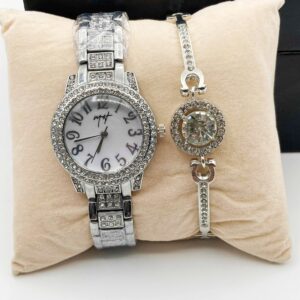 LADIES WATCH + BRACELET (SILVER)