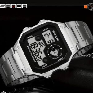 Sanda (Silver chain with black dial)