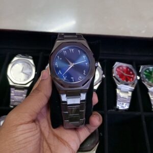 AURA ( BLACK CHAIN WITH BLUE DIAL)