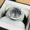 Hb (black strap with silver dial)